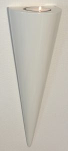 Sonata Wall Tealight Candle Holder - Colour White