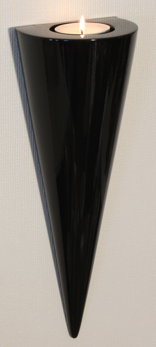 Sonata Wall Tealight Candle Holder - Colour Black