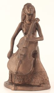Kari With Her Cello - Colour Bronze