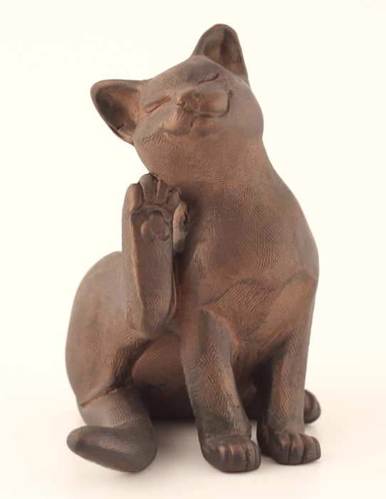 Cat Having A Scratch - Colour Bronze