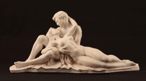 Couple Laying Down- Colour Light Marble