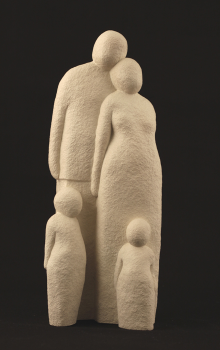 Couple With 2 Children - Colour Ivory