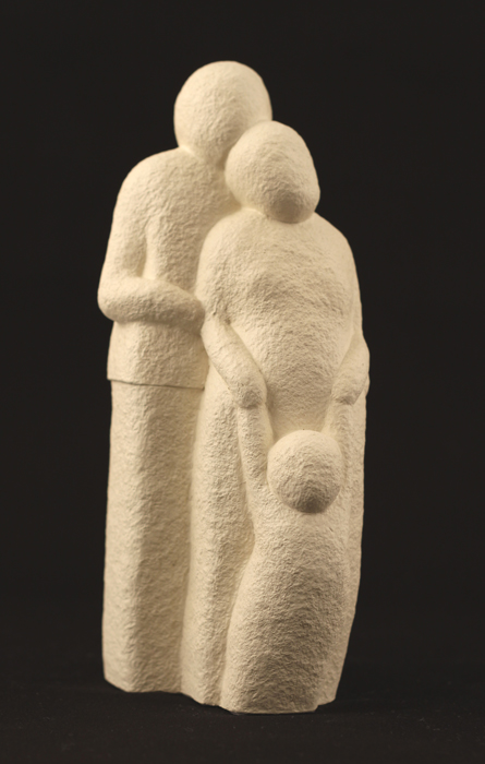 Couple With One Child - Colour Ivory