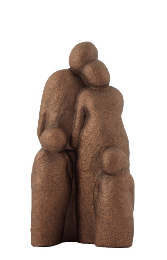 Couple With 2 Children - Colour Bronze