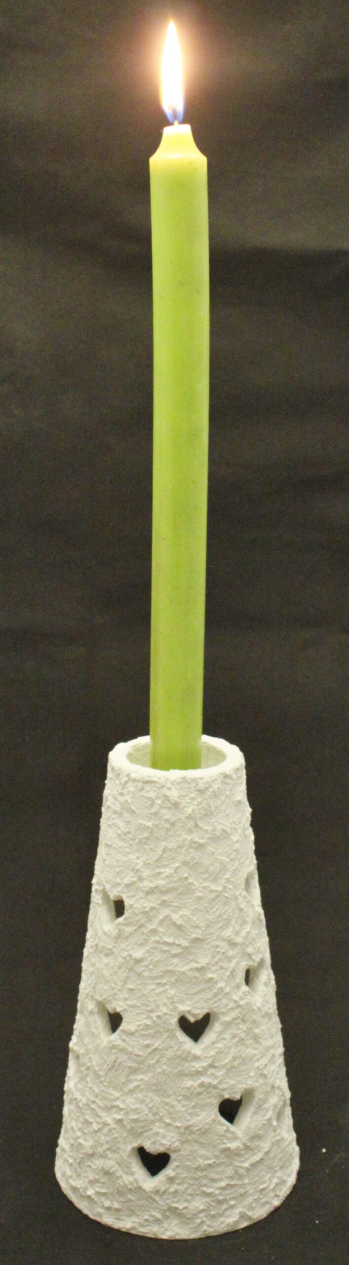 Lysestake Med Hjertehull, 18 cm - Farge Hvit - Image 2