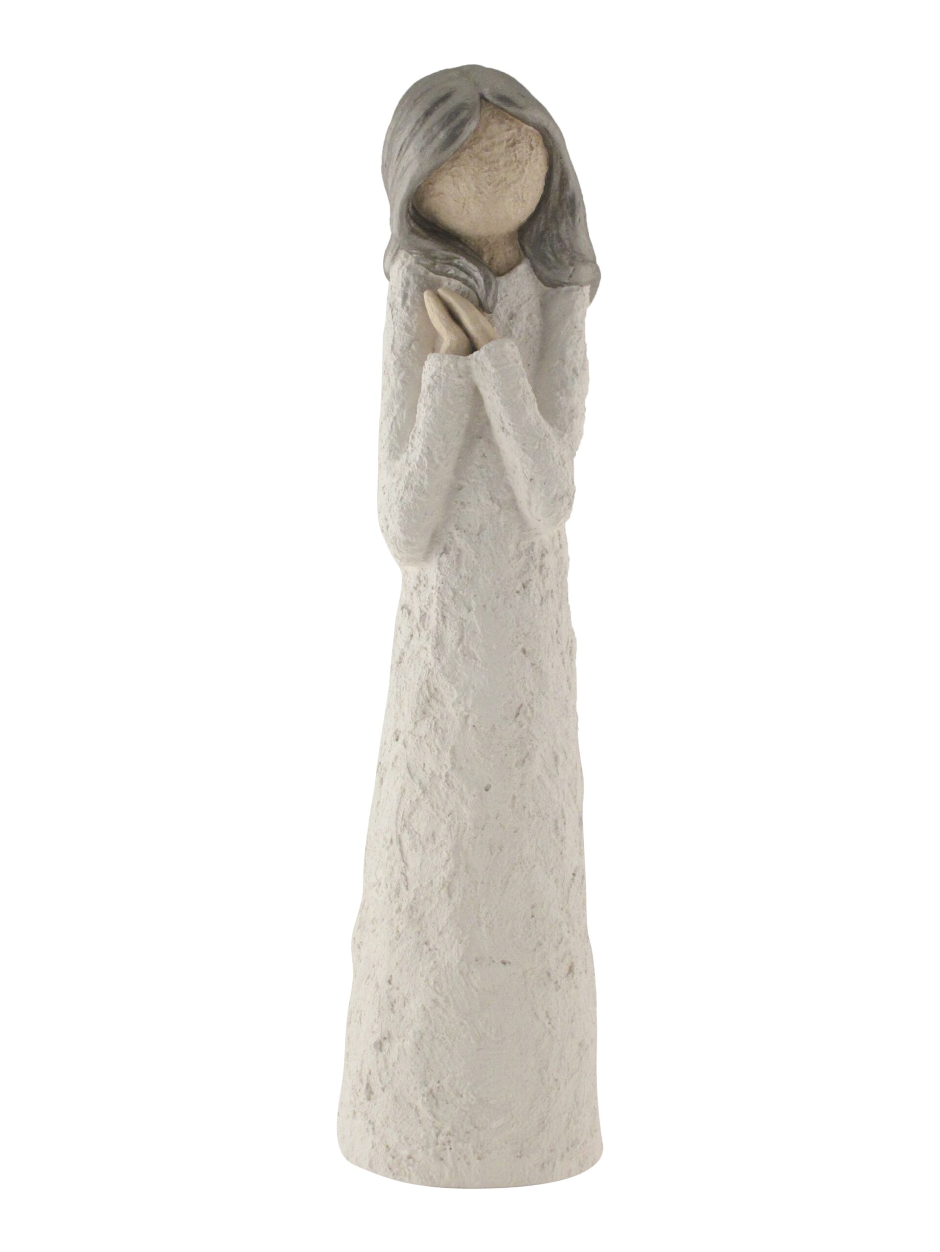 Woman, Longing, With Hands To One Side - Colour White With Silver Hair - Image 4