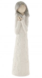 With Hands To One Side - Colour White With Silver Hair