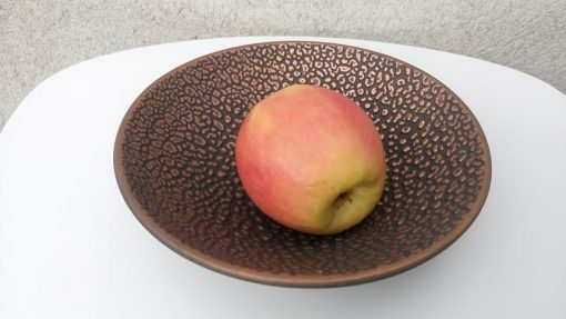 Decorative bowl, small with pattern, 18 cm - colour copper and black - Image 2